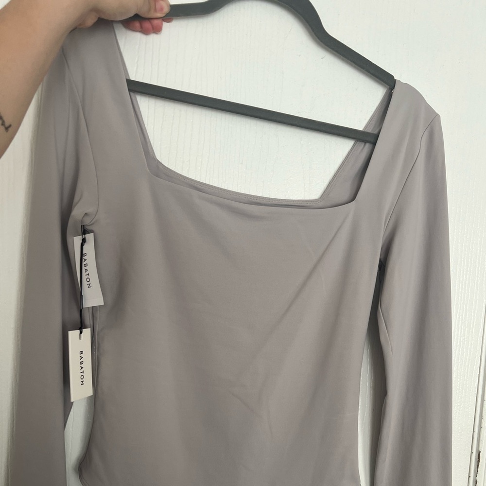 Long sleeve square neck bodysuit